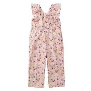 Tea Collection Pink Floral Wondering Wildflowers Romper size 14